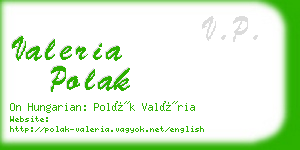 valeria polak business card